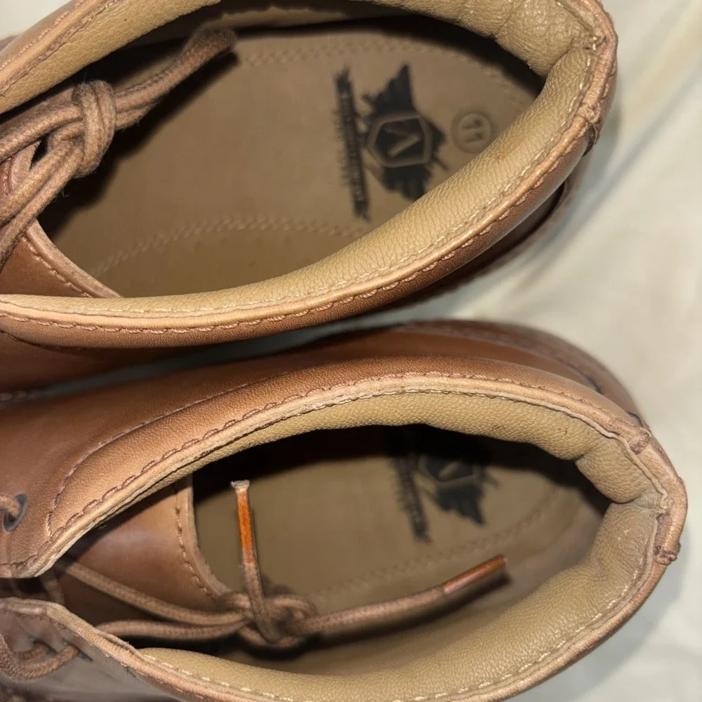 Addey Supply Co Ridge Men's 11 Honey Brown Leather Lace Up Oxford Dress Shoes